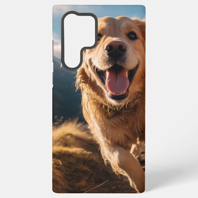 Coque Samsung Galaxy Joyeux Golden Retriever en cours (Verso)