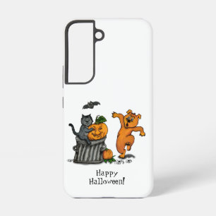 Coque Samsung Galaxy Joyeux Halloween ! Chat Chauve-souris Chien et Ara