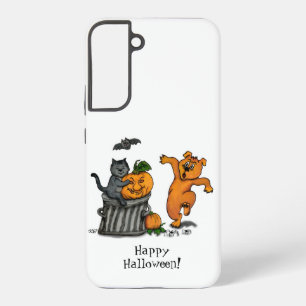 Coque Samsung Galaxy Joyeux Halloween ! Chat Chauve-souris Chien et Ara