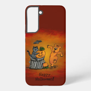 Coque Samsung Galaxy Joyeux Halloween ! Chien et araignée de chauve-sou