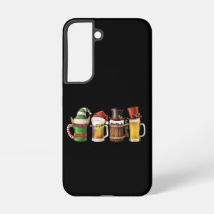 Coque Samsung Galaxy Joyeux Noël Bières Buveur Père Noël Amateur de Biè