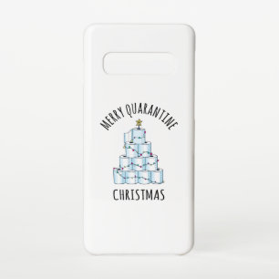 Coque Samsung Galaxy S10 Joyeux Quarantaine Arbre de Noël Papier toilette
