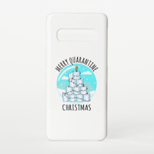 Coque Samsung Galaxy S10 Joyeux Quarantaine Arbre de Noël Papier toilette