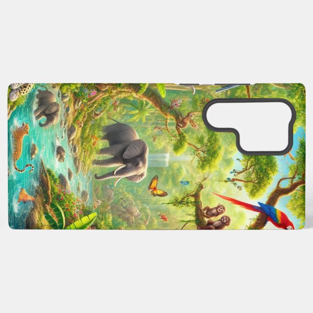 Coque Samsung Galaxy "Jungle Joy" Samsung S22 Ultra Coque (Verso Horizontal)