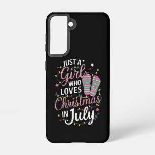 Coque Samsung Galaxy Juste Une Fille Qui Aime Noël en Juillet Été