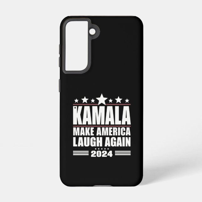 Coque Samsung Galaxy Kamala fait rire l'Amérique à nouveau drapeau amér (Verso)