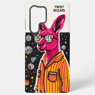 Coque Samsung Galaxy Kangourou cosmique en pyjama avec cubes