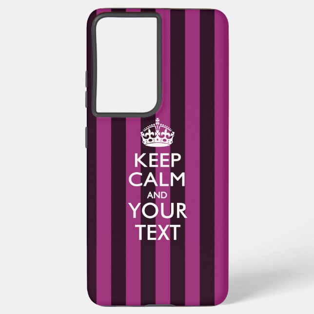 Coque Samsung Galaxy KEEP CALM personnalisé et votre texte (Verso)