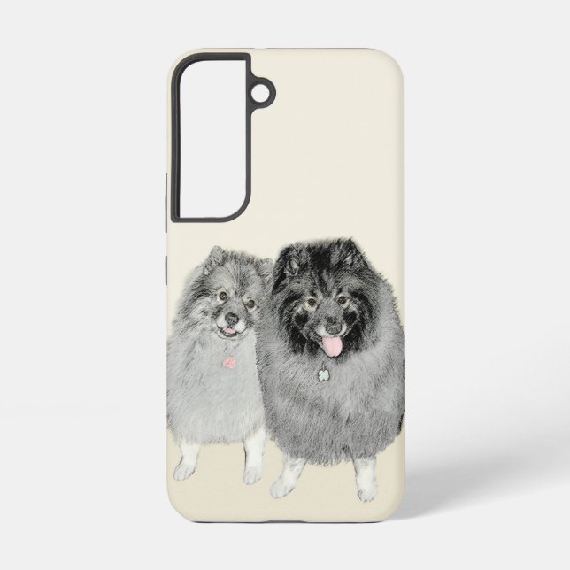 Coque Samsung Galaxy Keeshond Graphics Keeshond Maman et son (Verso)