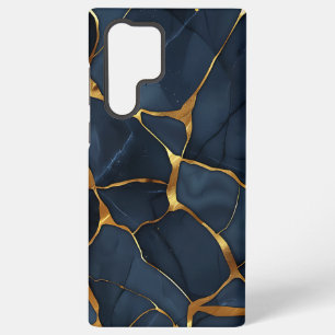 Coque Samsung Galaxy Kintsugi Japonais Foncé Bleu