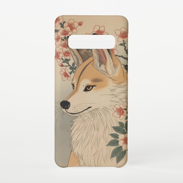 Coque Samsung Galaxy Kitsune & cherry blossom (Dos)