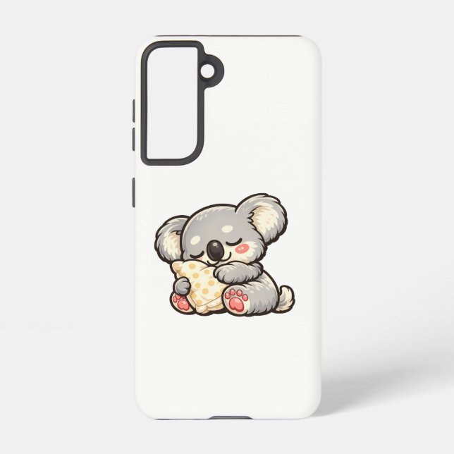 Coque Samsung Galaxy Koala Mignon Endormi avec Oreiller (Verso)
