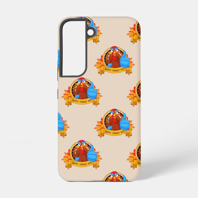 Coque Samsung Galaxy La conception amusante de Thanksgiving de style ca (Verso)