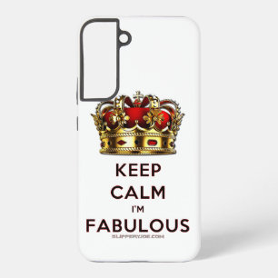 Coque Samsung Galaxy La couronne dorée rouge de SlipperyJoe, restez cal