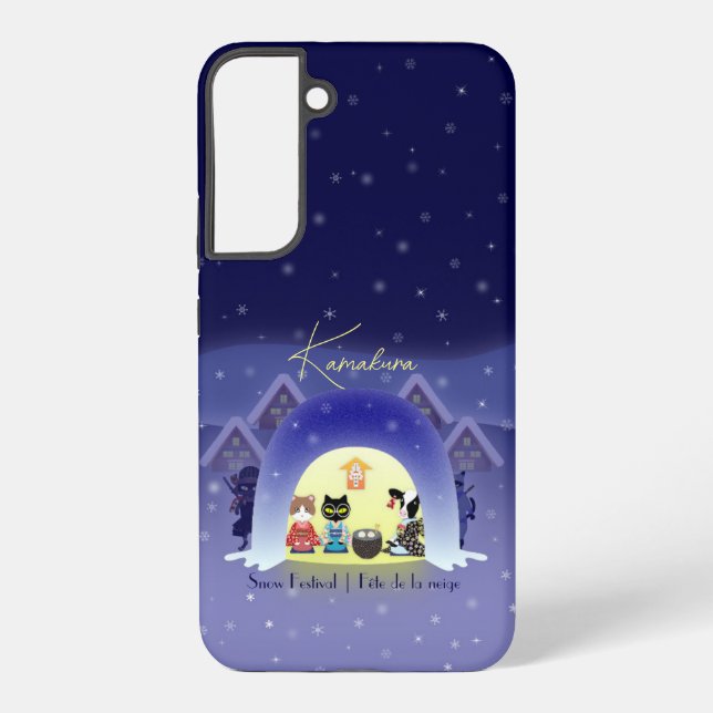 Coque Samsung Galaxy La fête de neige d'Edo-Neko (Verso)