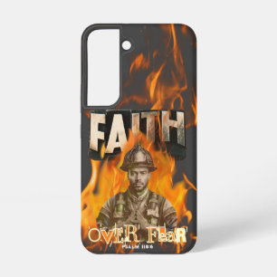 Coque Samsung Galaxy La foi au-dessus de la peur Pompier La foi chrétie