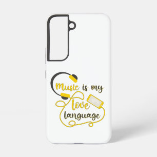 Coque Samsung Galaxy La musique est ma langue d'amour phrase romantique