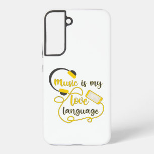 Coque Samsung Galaxy La musique est ma langue d'amour phrase romantique