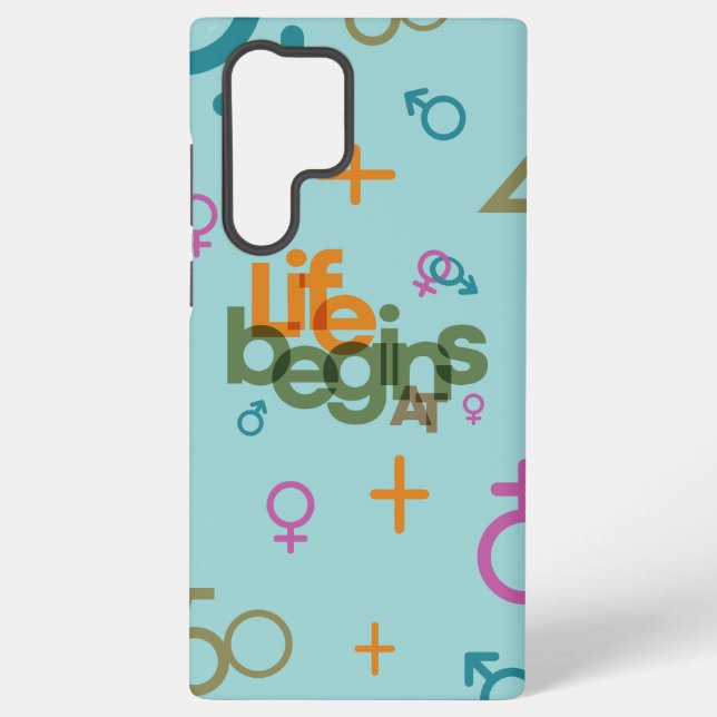 Coque Samsung Galaxy La vie commence à (Personnaliser) | (Verso)