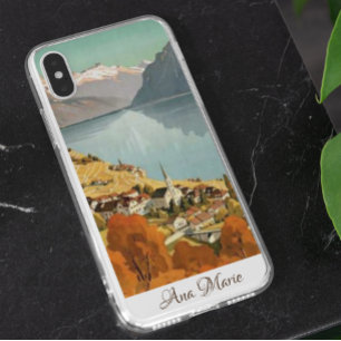Coque Samsung Galaxy Lac Léman, Suisse   Voyage Vintage 