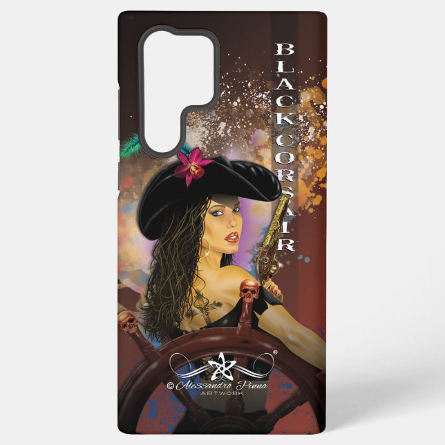 Coque Samsung Galaxy Lady Black Corsair (Verso)