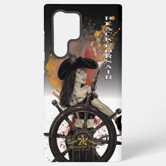 Coque Samsung Galaxy Lady Black Corsair (Verso)