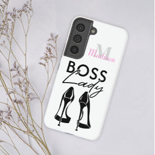 Coque Samsung Galaxy Lady Boss Moderne Haut talons Monogramme Ajouter u