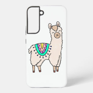 Coque Samsung Galaxy lama alpaga de dessin animé souriant et heureux