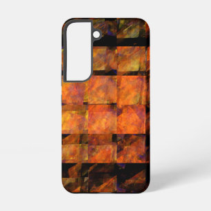 Coque Samsung Galaxy L'art de feu géométrique abstrait moderne du mur