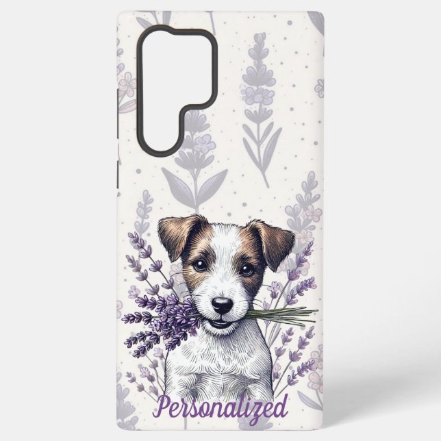 Coque Samsung Galaxy Lavender Terrier Love (Verso)