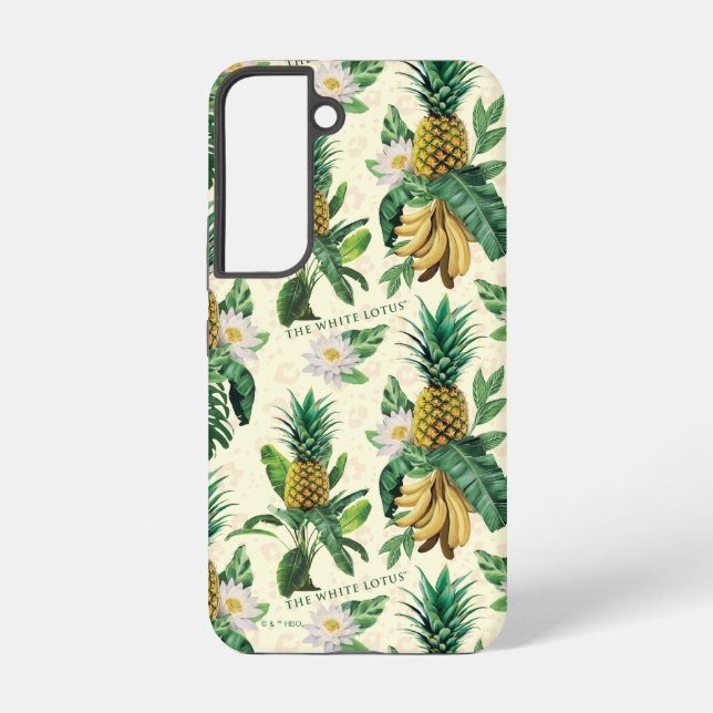 Coque Samsung Galaxy Le Motif blanc Lotus Pineapple Paradise (Verso)