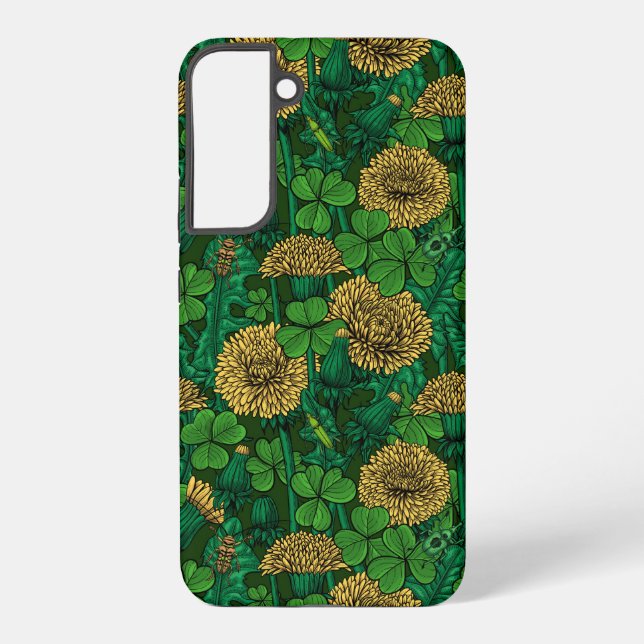 Coque Samsung Galaxy Le pré en vert et jaune (Verso)