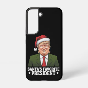 Coque Samsung Galaxy Le président préféré du Père Noël drôle Trump Noël