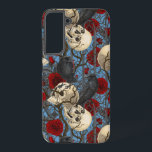 Coque Samsung Galaxy Le secret de Raven. Illustration gothique sombre e<br><div class="desc">Décor gothique peint à la main,  avec des corbeaux,  des sculptures et des roses,  sans couture motif</div>