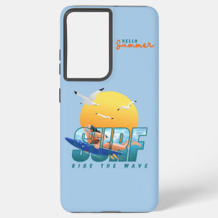 Coque Samsung Galaxy Le surfeur chevauche la vague (F)