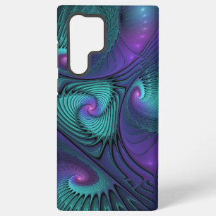 Coque Samsung Galaxy Le violet rencontre l'art fractal abstrait moderne