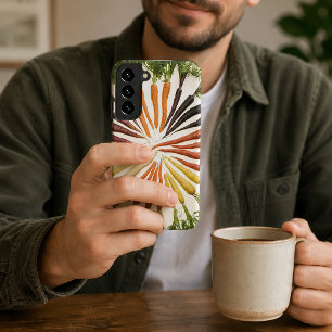 Coque Samsung Galaxy Légumes Carotte Motif Arc-en-ciel Coloré Jardin