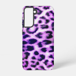 Coque Samsung Galaxy Leopard Cheetah Imprimer Faux Fur rose