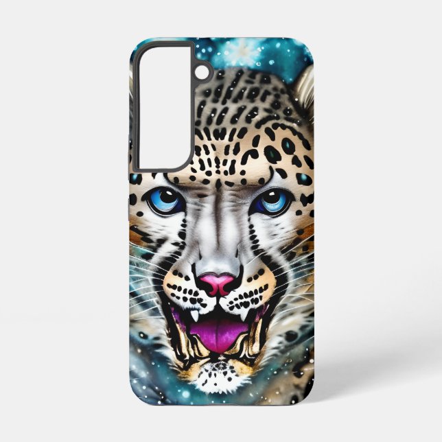 Coque Samsung Galaxy Léopard des neiges Steampunk   (Verso)