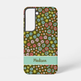 Coque Samsung Galaxy les années 70 Floral Retro Personnalisé