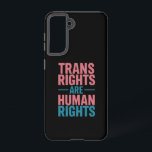 Coque Samsung Galaxy Les droits trans sont des droits de l'homme Fierté<br><div class="desc">Les droits trans sont des droits de l'homme Fierté LGBTQ transgenre</div>