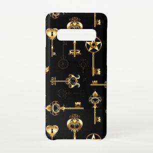 Coque Samsung Galaxy S10 Les Patters de Seamless avec Golden Keys