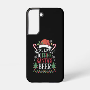 Coque Samsung Galaxy Les Plus Susceptibles De Boire Père Noël Bière Cor