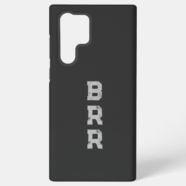 Coque Samsung Galaxy Lettres grises du logo BRR (Verso)