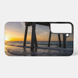 Coque Samsung Galaxy Lever de soleil doré sous la jetée de Pensacola Sa