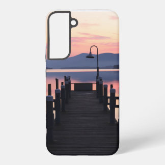 Coque Samsung Galaxy Lever de soleil sur le quai du lac George