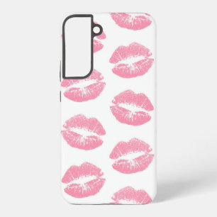 Coque Samsung Galaxy Lèvres Roses, Motif De Lèvres, Rouge Rose, Baiser