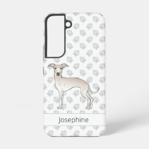 Coque Samsung Galaxy Lévrier italien crème mignon chien de dessin animé