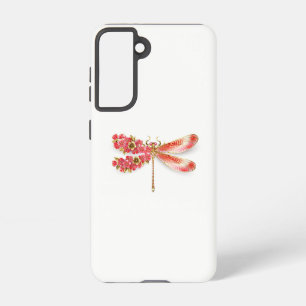 Coque Samsung Galaxy libellule de fleurs avec sakura de bijoux