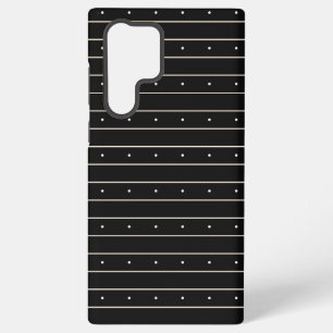 Coque Samsung Galaxy Lignes gothiques foncées modernes et pois à rayure